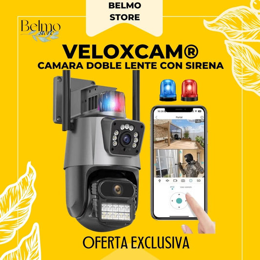 VÉLOX Cam™ - CAMARA DOBLE LENTE CON SIRENA