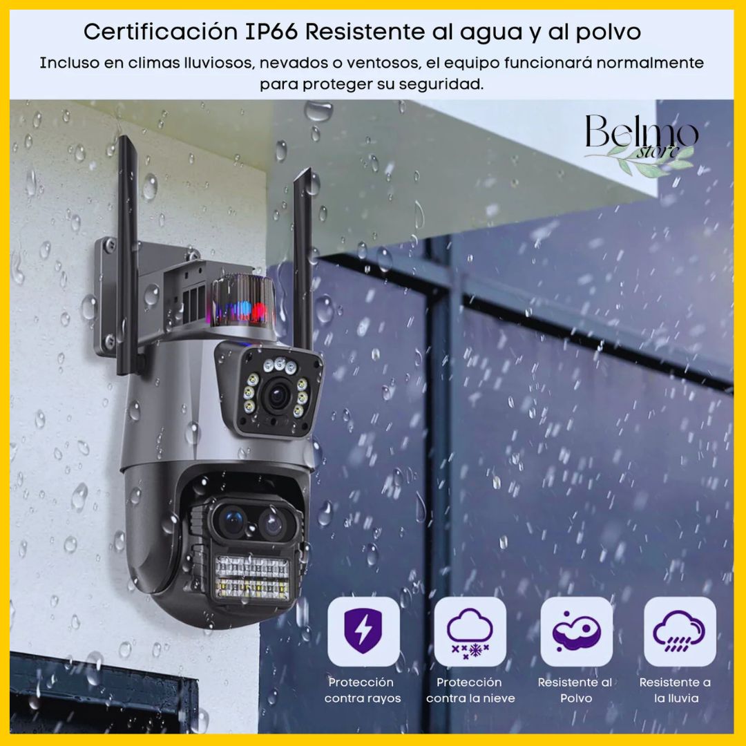 VÉLOX Cam™ - CAMARA DOBLE LENTE CON SIRENA